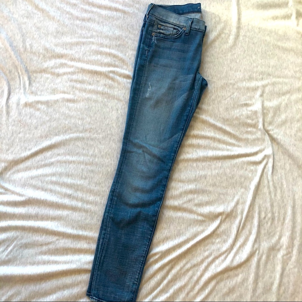 7 for all mankind, size 28 low rise denim